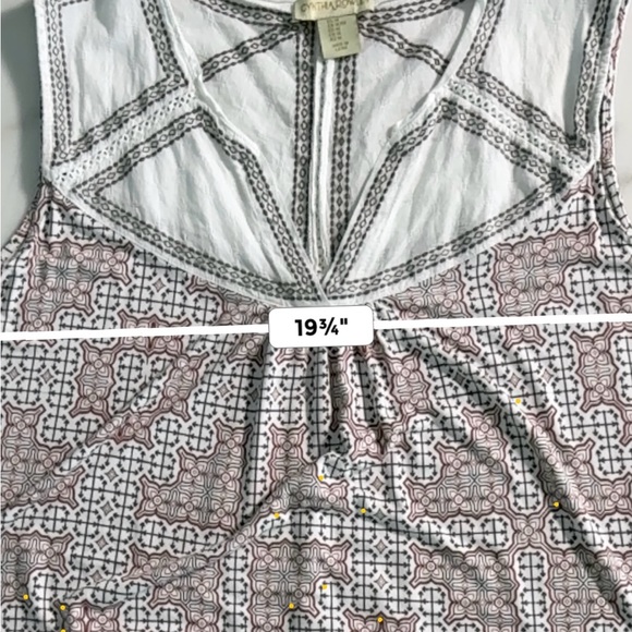 Cynthia Rowley Mauve Paisley-Print Sleeveless Tank Size 1X - Picture 6 of 9